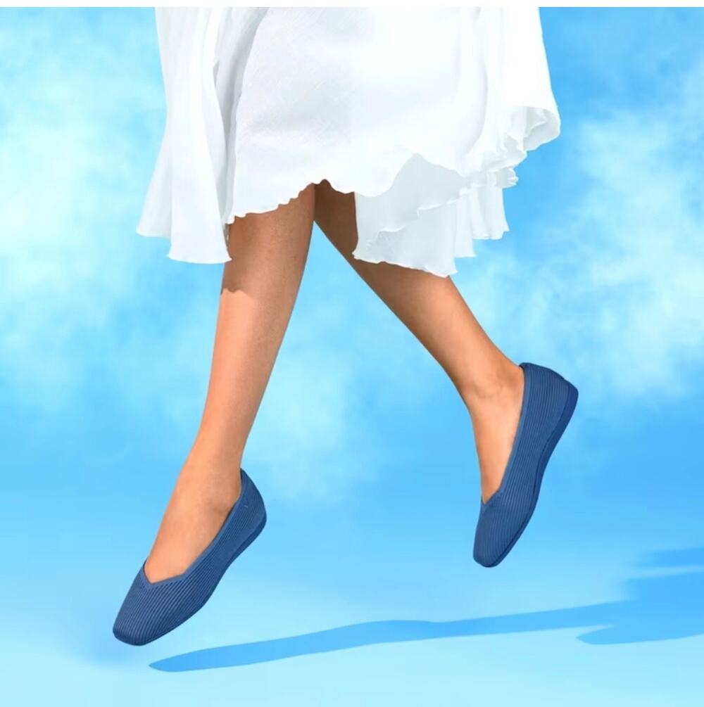 Vivaia Margot Walker Washable Lightweight Water Repellent Flat Vintage Blue 9